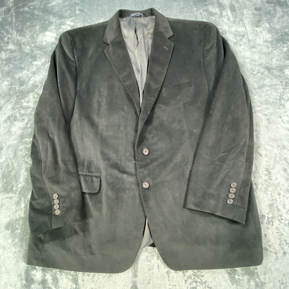 Ralph Lauren Blazer Mens 50R Black Corduroy Sport Coat Dillard's 2 Button Jacket
